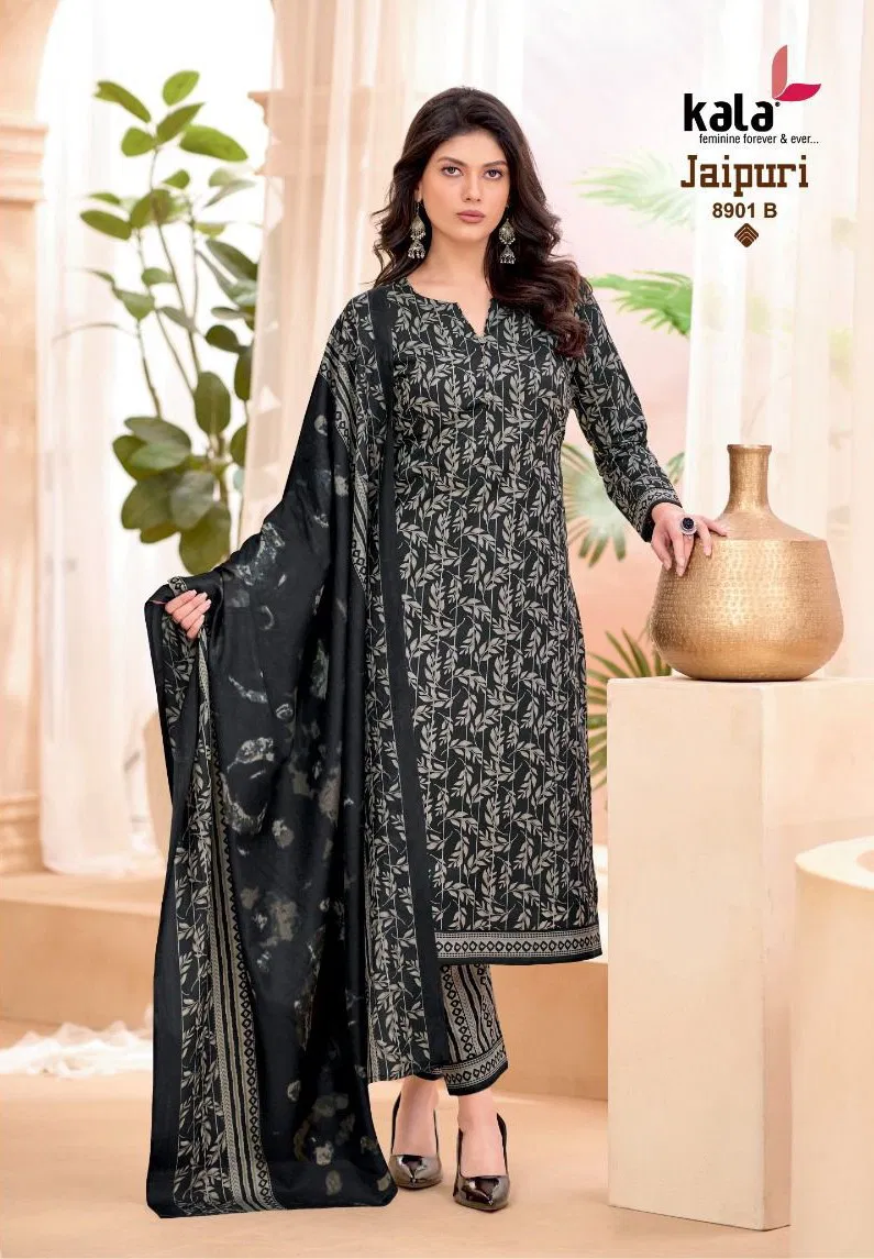 Kala Jaipuri Vol 9 Premium Cotton Printed Dress Material Collection Wholesale
