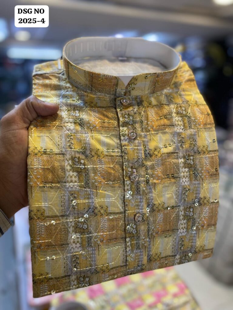 Latest Lekha Mald 13 Linen Position Printed Wedding Special Mens Kurta Wholesale 2026