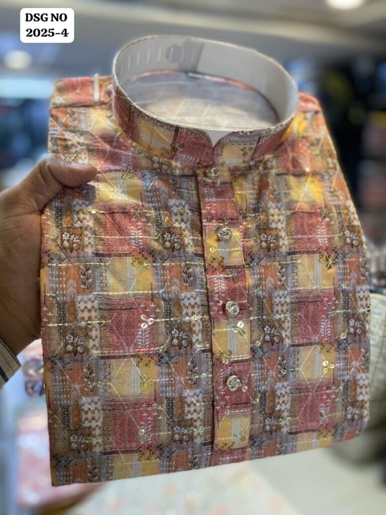 Latest Lekha Mald 13 Linen Position Printed Wedding Special Mens Kurta Wholesale 2026