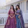 Lekha KA 5066 Ysl Silk Sequins Zari Embroidery Work Lehenga Choli Wholesale