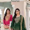 Mumtaz Nasrin Viscose Muslin Digital With Fancy Work Dress Material Wholesale