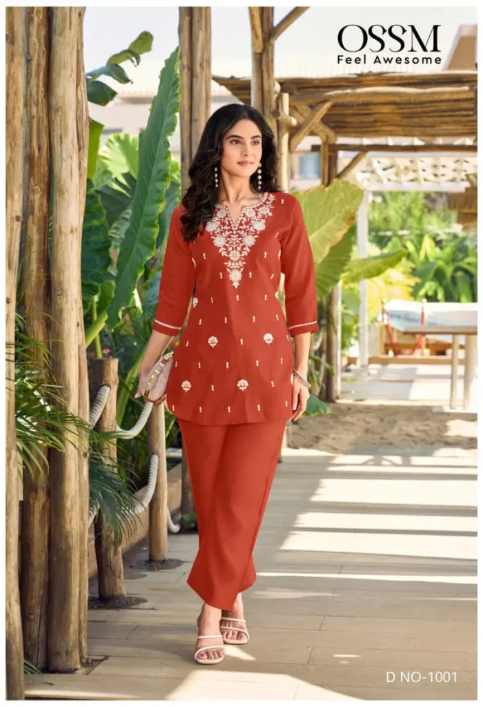 Buy Ossm Vama Vol 5 Viscose Silk With Embroidery Work Co Ord Set Collection Wholesale 2026