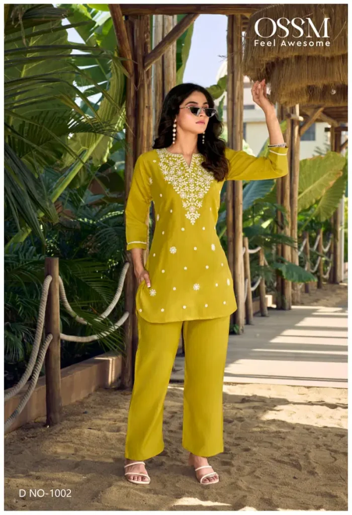 Buy Ossm Vama Vol 5 Viscose Silk With Embroidery Work Co Ord Set Collection Wholesale 2026