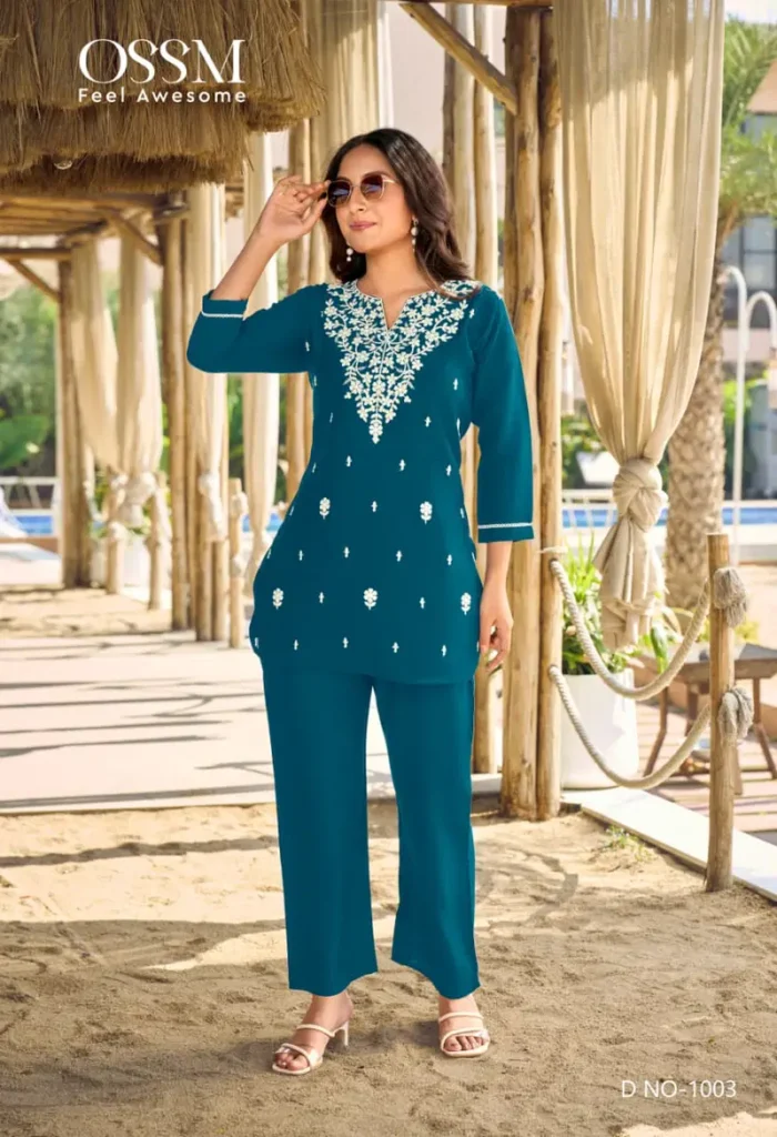 Buy Ossm Vama Vol 5 Viscose Silk With Embroidery Work Co Ord Set Collection Wholesale 2026