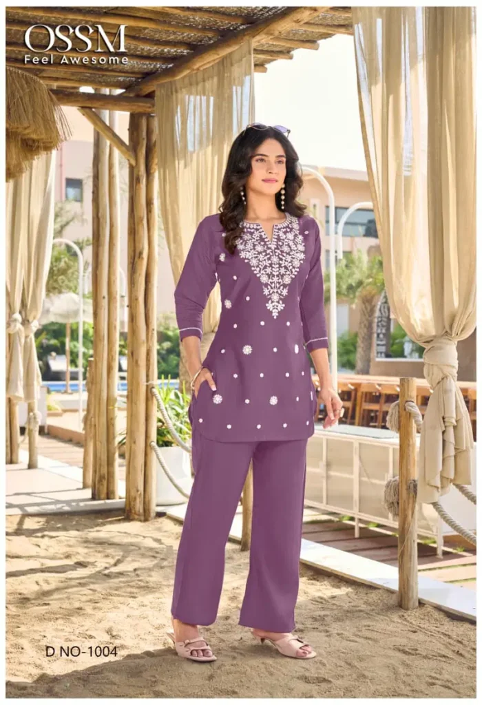 Buy Ossm Vama Vol 5 Viscose Silk With Embroidery Work Co Ord Set Collection Wholesale 2026