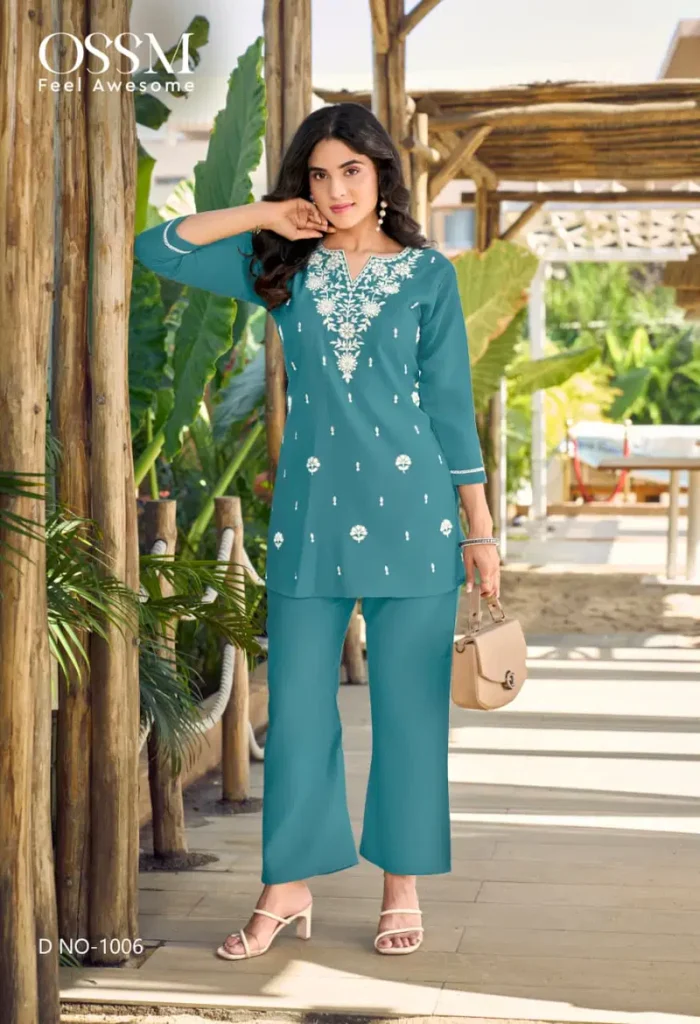 Buy Ossm Vama Vol 5 Viscose Silk With Embroidery Work Co Ord Set Collection Wholesale 2026