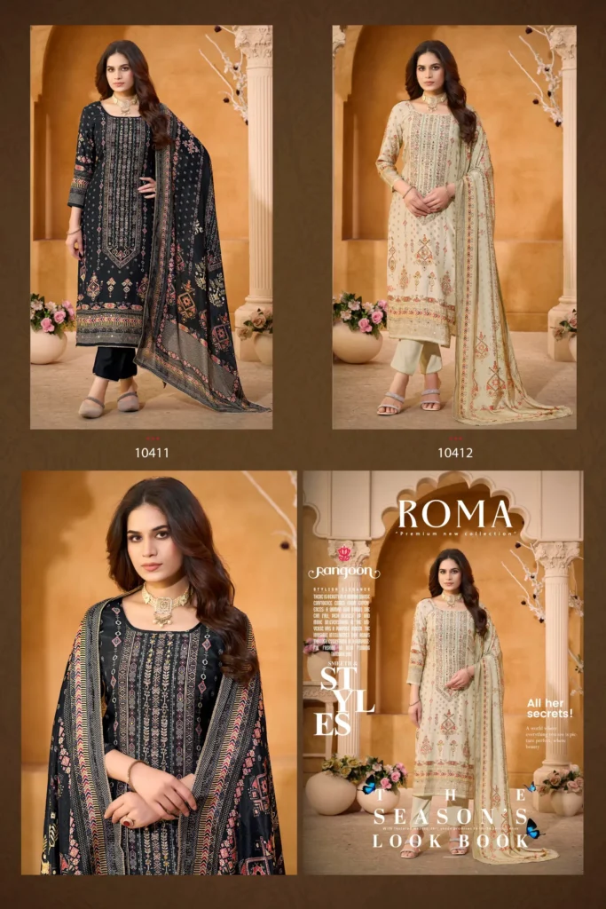 Buy Rangoon Roma Muslin Digital Print With Work Designer Salwar Kameez Wholesale 2026
