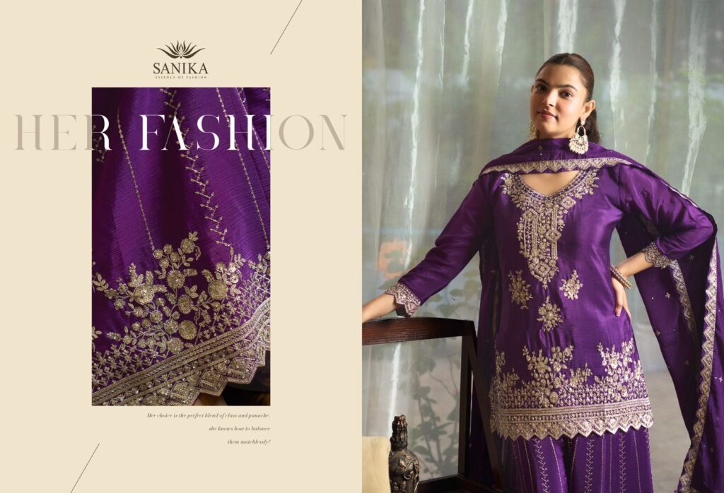 Beautiful Sanika Yaari Chinon Silk Embroidery Wedding Wear Salwar Kameez Wholesale 2026