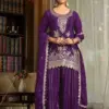 Sanika Yaari Chinon Silk Embroidery Wedding Wear Salwar Kameez Wholesale