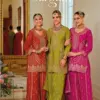 Eba Sargam Chinon With Embroidery Work Top Bottom And Dupatta Wholesale