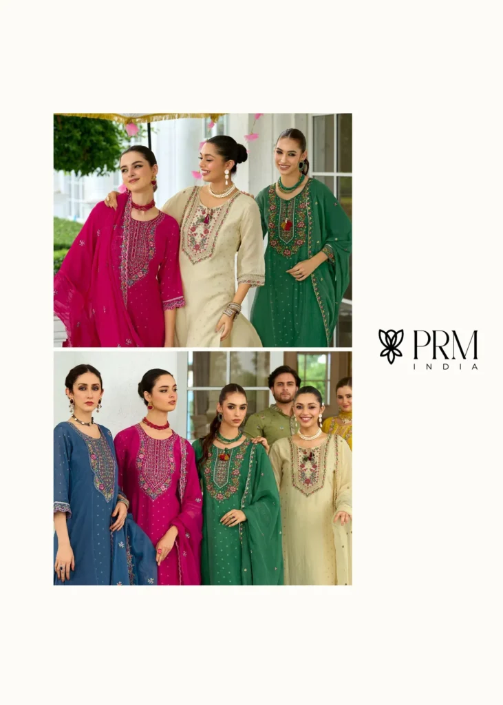 Latest Prm Sawariya Mul Chanderi Jacquard With Handwork Top Bottom And Dupatta Wholesale 2026