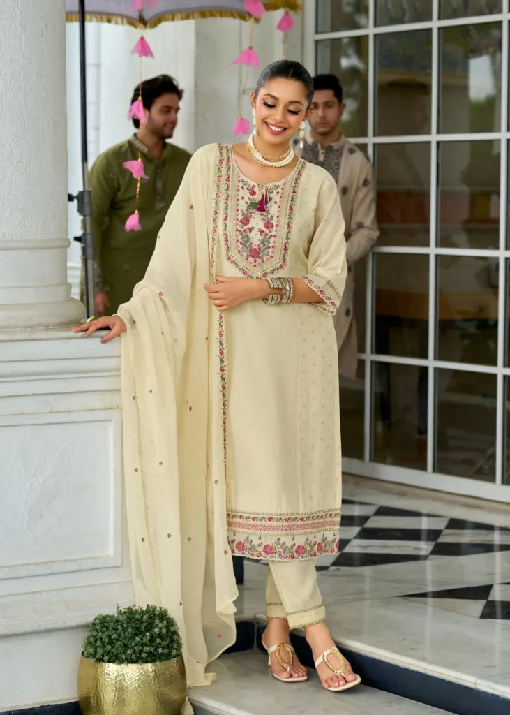 Latest Prm Sawariya Mul Chanderi Jacquard With Handwork Top Bottom And Dupatta Wholesale 2026