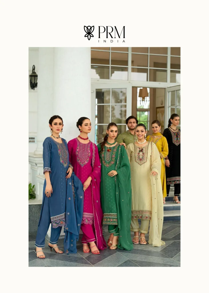 Latest Prm Sawariya Mul Chanderi Jacquard With Handwork Top Bottom And Dupatta Wholesale 2026