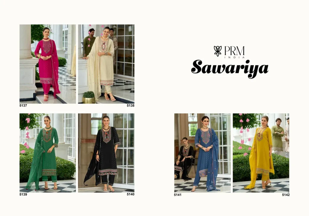 Latest Prm Sawariya Mul Chanderi Jacquard With Handwork Top Bottom And Dupatta Wholesale 2026
