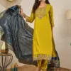 VP 9604 Women Viscose Rayon Kurta with Pant and Banarasi Silk Dupatta Wholesale