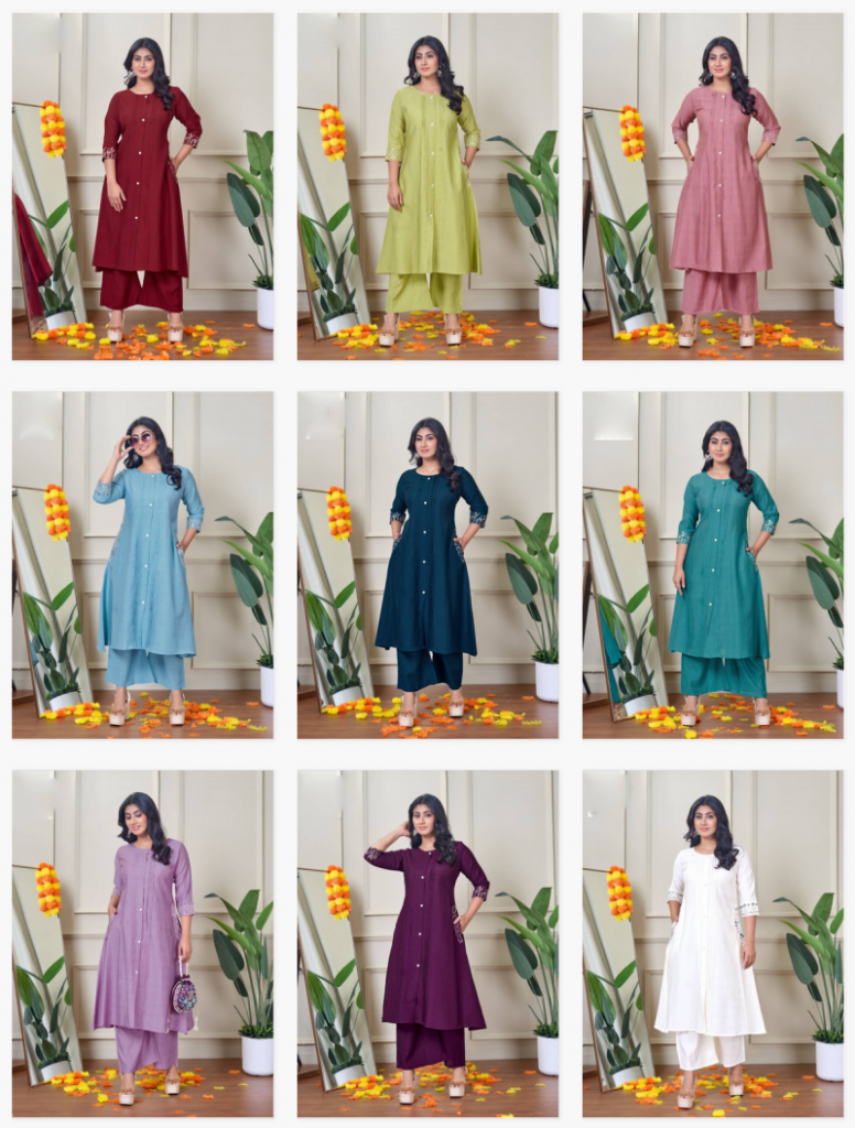 Stylish Naisha K 363 Vetican Work Casual Wear Kurti Pant Collection Wholesale 2026