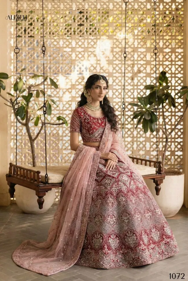 Launching Alizeh Shades 1072 Heavy Butterfly Net Lehenga Choli Wholesale 2026