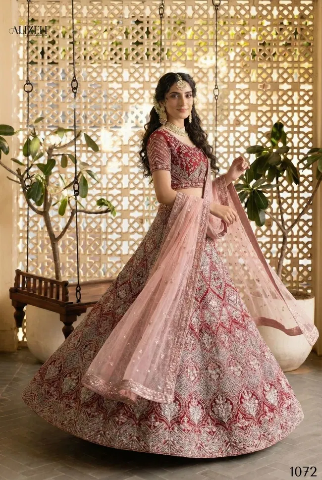 Launching Alizeh Shades 1072 Heavy Butterfly Net Lehenga Choli Wholesale 2026