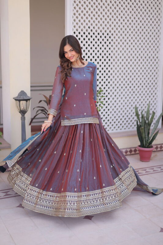 Latest Lekha KA 5065 Fendi Chiffon Zari Sequins Embroidery Lehenga Choli Wholesale 2026