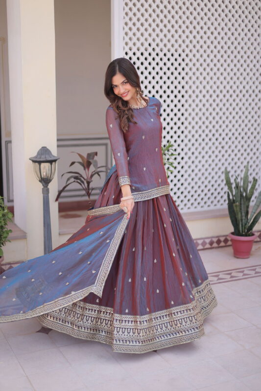 Latest Lekha KA 5065 Fendi Chiffon Zari Sequins Embroidery Lehenga Choli Wholesale 2026