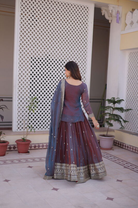Latest Lekha KA 5065 Fendi Chiffon Zari Sequins Embroidery Lehenga Choli Wholesale 2026