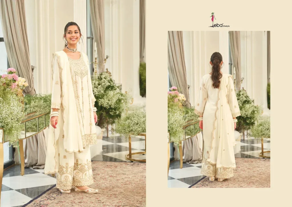 Buy Eba Pallavi Black And White Chinon With Embroidery Top Bottom And Dupatta Collection Wholesale 2026