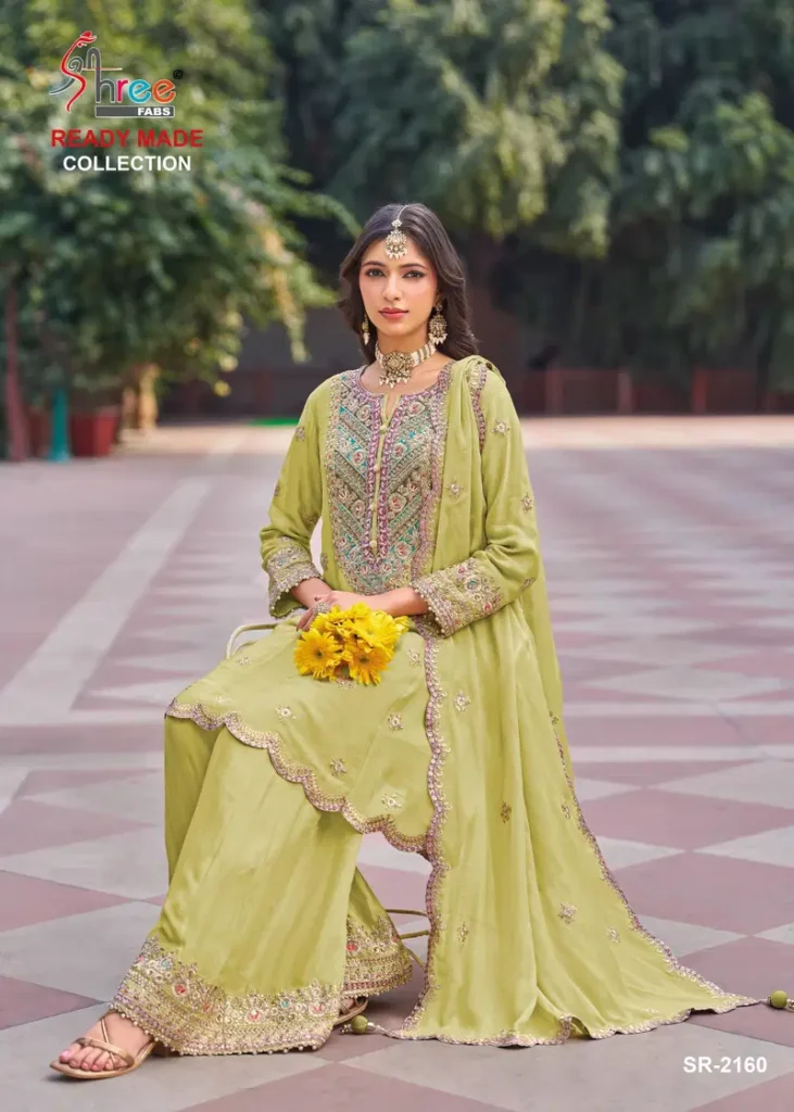 Stylish Shree Sr 2160 A To D Chinon Silk With Work Pakistani Salwar Kameez Wholesale 2026