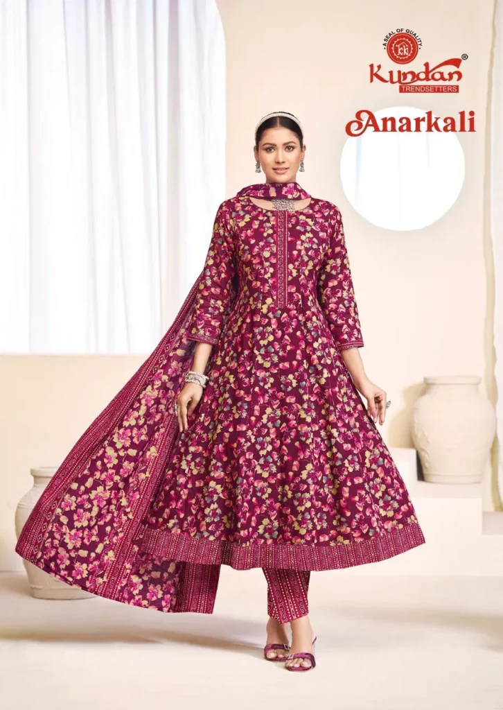 Latest Kundan Anarkali Vol 1 Cotton Anarkali Style Kurti Pant With Dupatta Wholesale 2026
