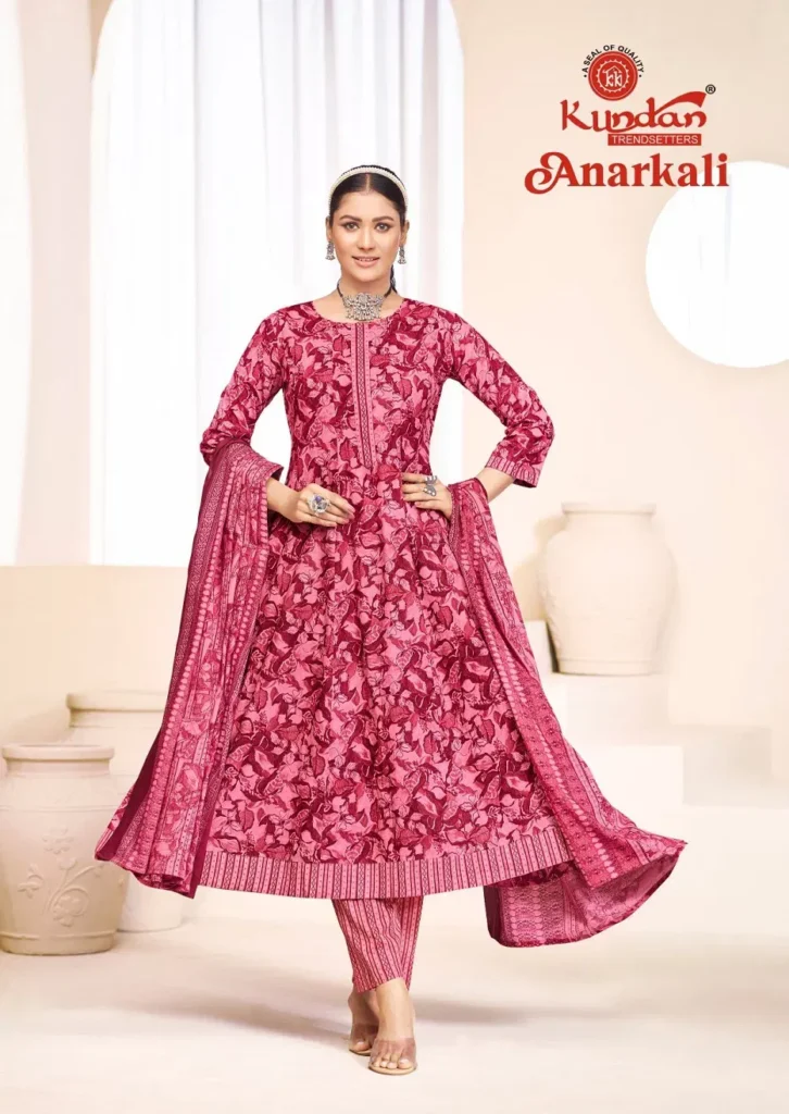 Latest Kundan Anarkali Vol 1 Cotton Anarkali Style Kurti Pant With Dupatta Wholesale 2026