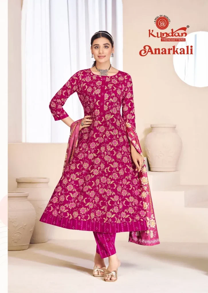 Latest Kundan Anarkali Vol 1 Cotton Anarkali Style Kurti Pant With Dupatta Wholesale 2026