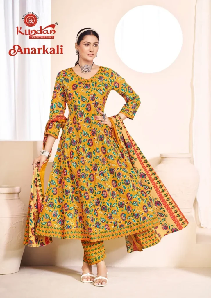 Latest Kundan Anarkali Vol 1 Cotton Anarkali Style Kurti Pant With Dupatta Wholesale 2026