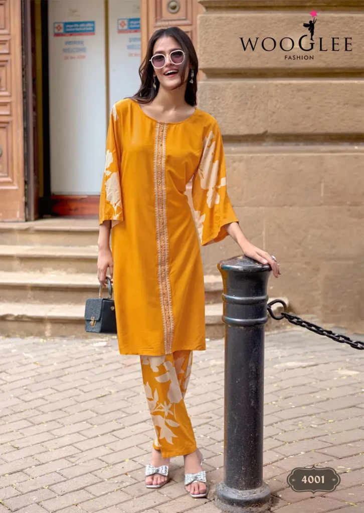 Stylish Wooglee Yanaa Rayon With Threadwork Top And Bottom Collection Wholesale 2026