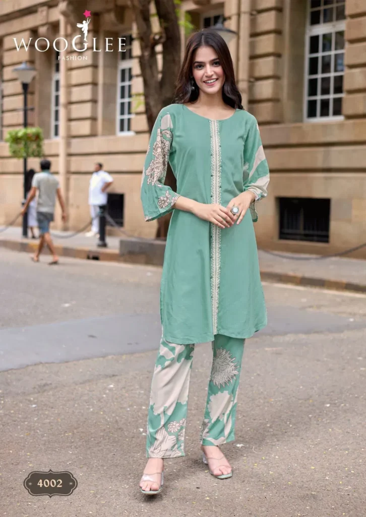 Stylish Wooglee Yanaa Rayon With Threadwork Top And Bottom Collection Wholesale 2026