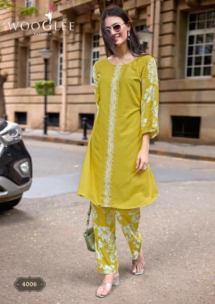 Stylish Wooglee Yanaa Rayon With Threadwork Top And Bottom Collection Wholesale 2026
