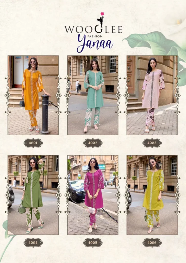 Stylish Wooglee Yanaa Rayon With Threadwork Top And Bottom Collection Wholesale 2026