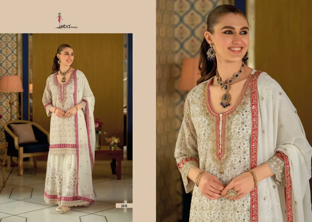 Latest Eba Armani Vol 8 Georgette With Work Designer Salwar Kameez Wholesale 2026