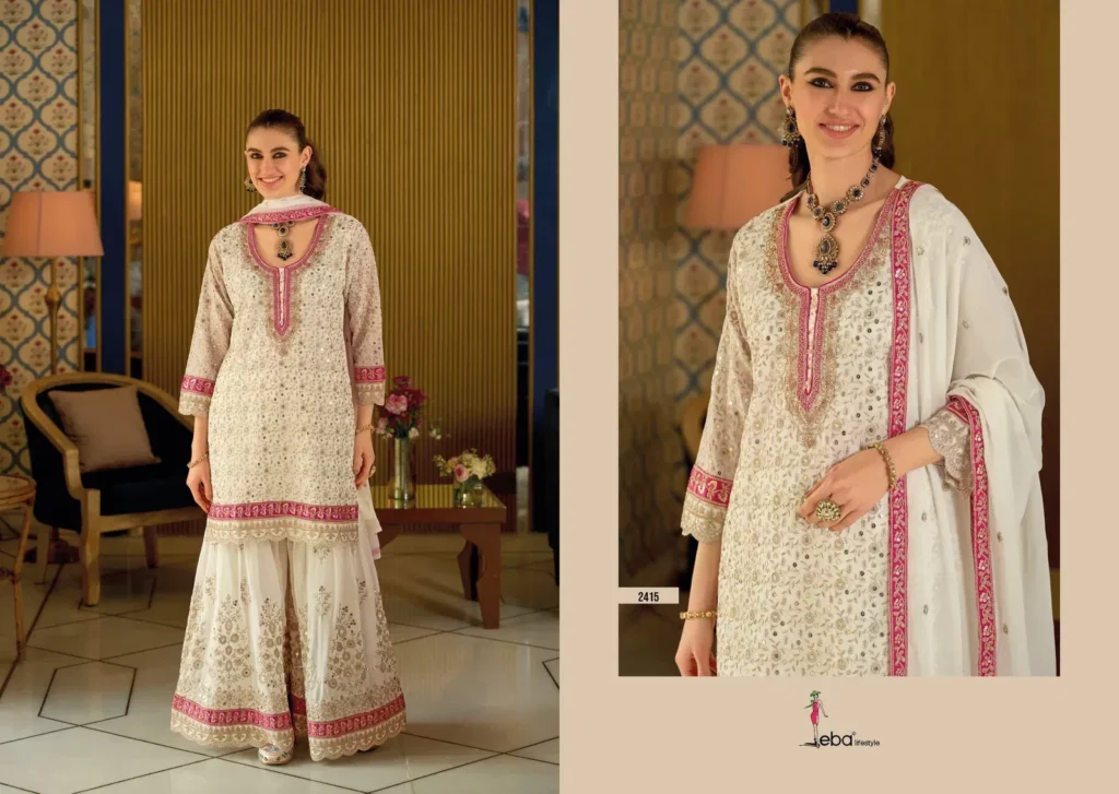 Latest Eba Armani Vol 8 Georgette With Work Designer Salwar Kameez Wholesale 2026
