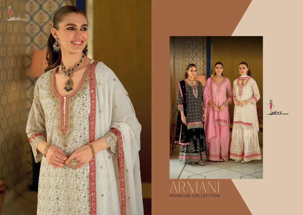 Latest Eba Armani Vol 8 Georgette With Work Designer Salwar Kameez Wholesale 2026