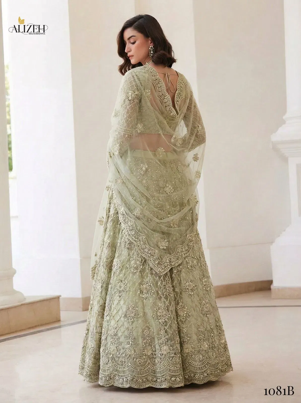 Launching Alizeh Bridal Heritage Colours 1081 Butterfly Net Designer Lehenga Choli Wholesale 2026