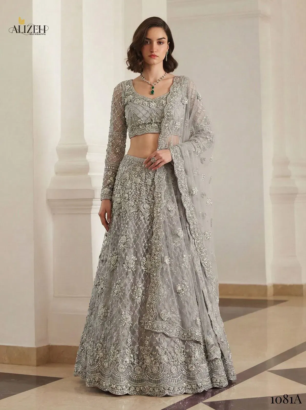 Launching Alizeh Bridal Heritage Colours 1081 Butterfly Net Designer Lehenga Choli Wholesale 2026