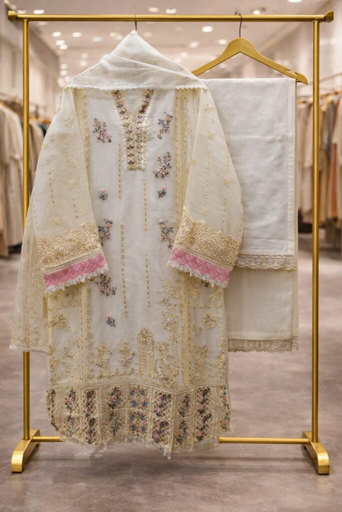 Launching Luxury Pret LPC 326 Sifforn Orgnaza Fabric Pakistani Collection Wholesale 2026
