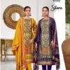 Mumtaz Sitara Viscose Modal Digital And Gold Print Dress Material Wholesale