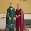 Belliza Jade Ombre Starlet Vol 2 Lawn Cotton Embroidery Work Dress Material Wholesale