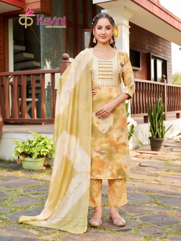 Stylish Kavini Sonam Vol 1 Capsule Foil Print Straight Cut Kurti Bottom With Dupatta Wholesale 2026