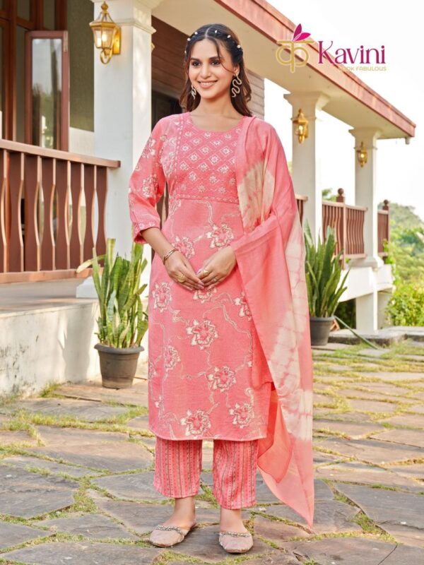 Stylish Kavini Sonam Vol 1 Capsule Foil Print Straight Cut Kurti Bottom With Dupatta Wholesale 2026