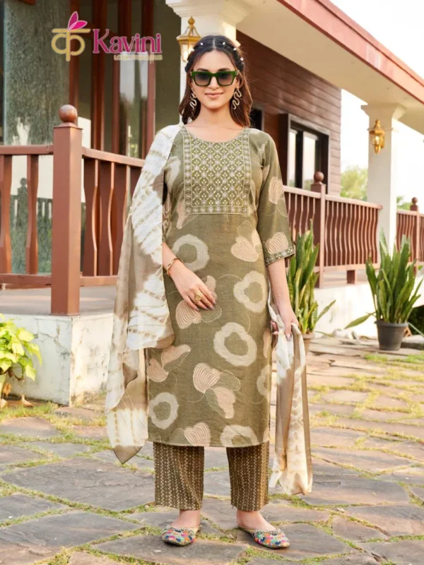 Stylish Kavini Sonam Vol 1 Capsule Foil Print Straight Cut Kurti Bottom With Dupatta Wholesale 2026