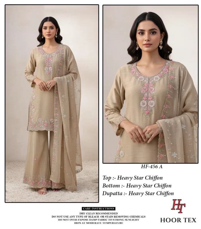 Buy Hoor Tex HF 456 A to D Chinon Pakistani Suit Collection Wholesale 2026