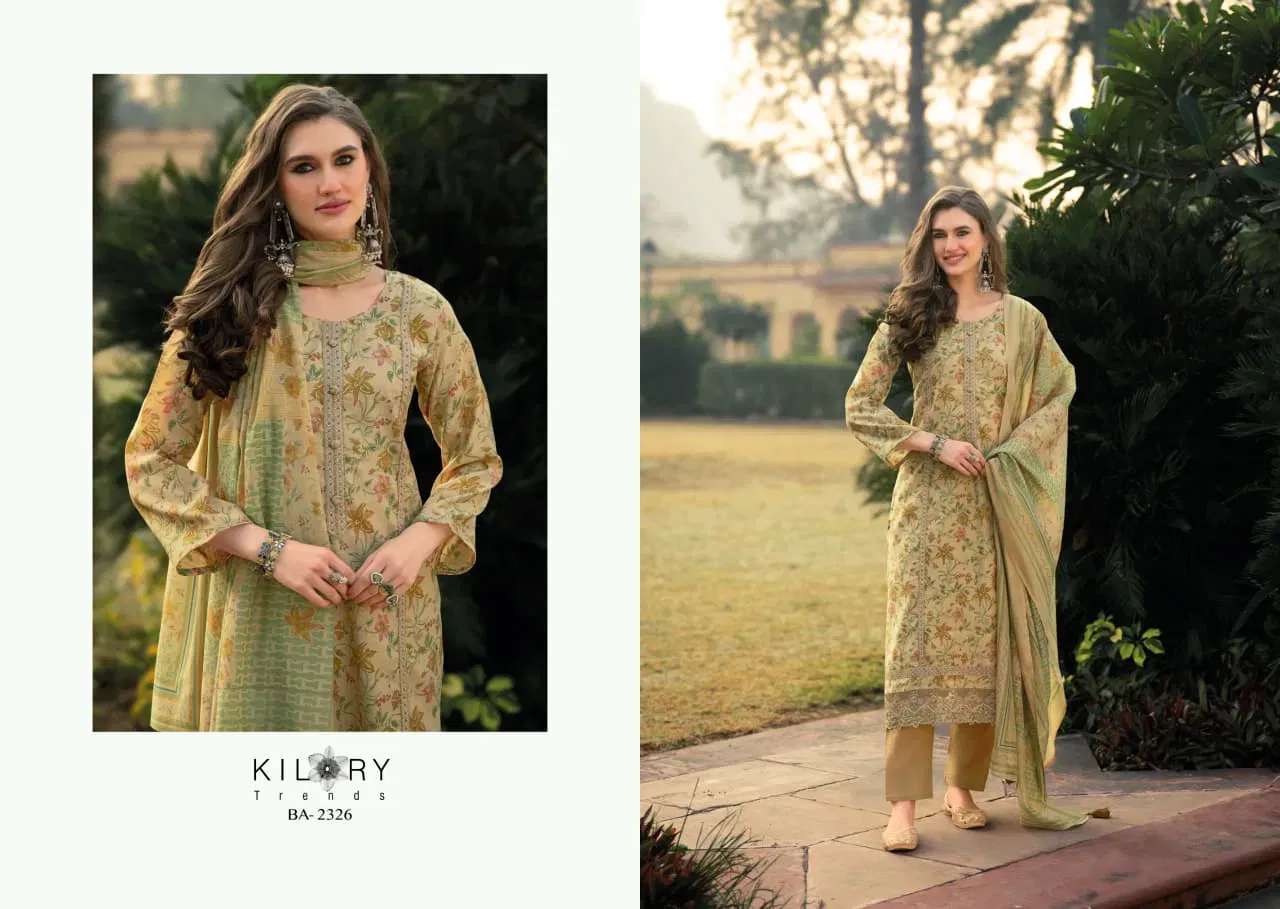 Beautiful Kilory Bahaar Chanderi Digital Foil Print With Work Salwar Kameez Wholesale 2026