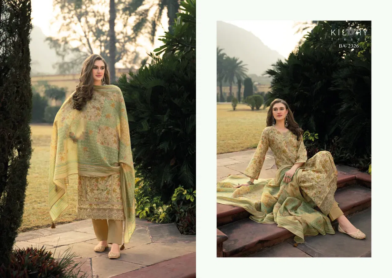 Beautiful Kilory Bahaar Chanderi Digital Foil Print With Work Salwar Kameez Wholesale 2026