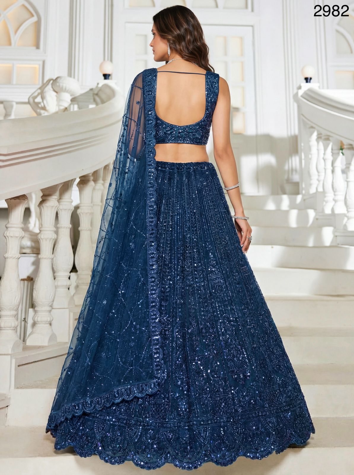 Launching Anjani 2982 Blue Designer Lehenga Choli in Handwork Collection Wholesale 2026